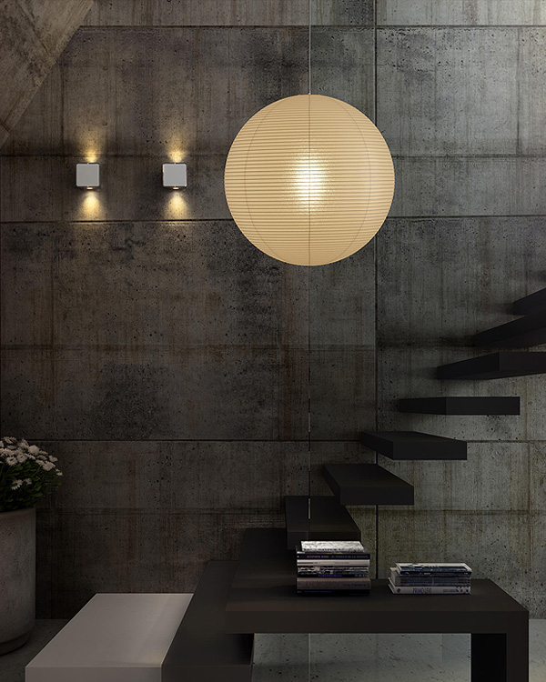 Noguchi 55A Ceiling Lamp by Akari Pendant Lamps